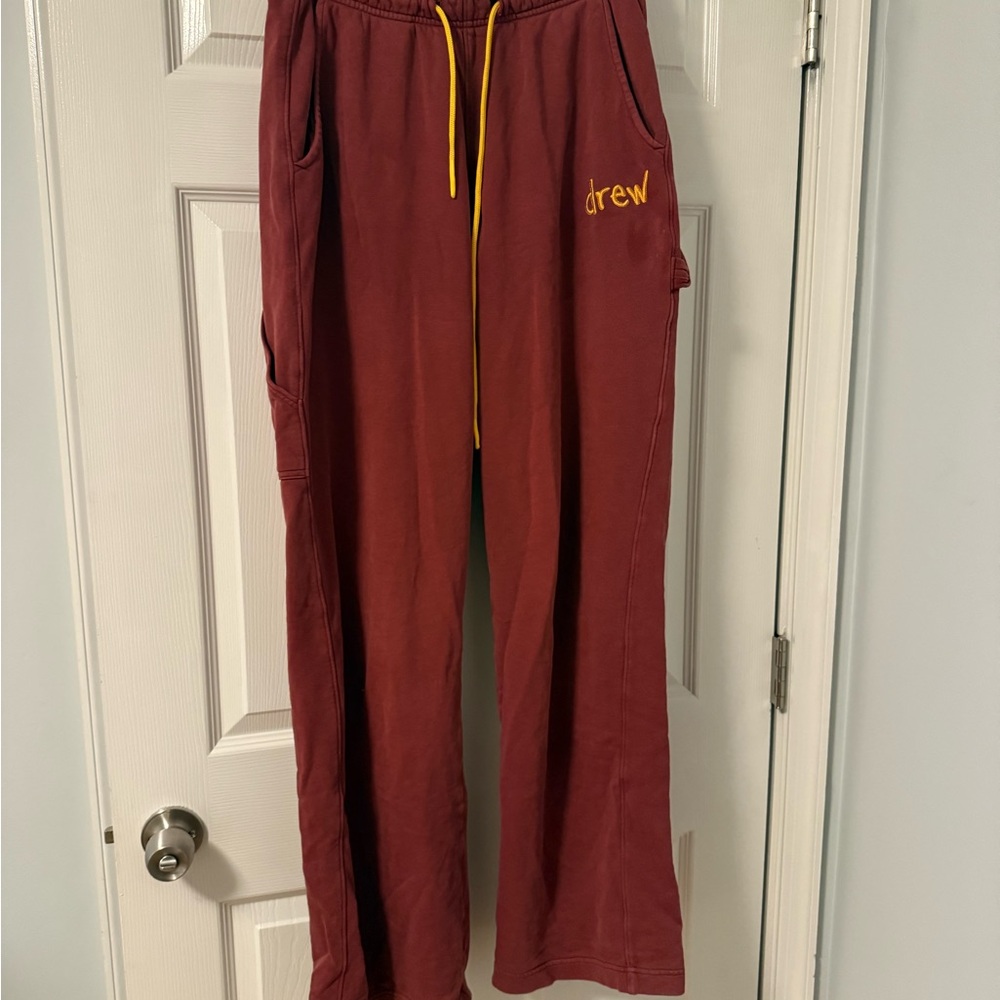 DREW house Maroon Pants with Yellow Accents